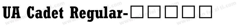 UA Cadet Regular字体转换